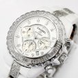 画像3: Chanel J12 Chronograph 41mm Baguette Diamond 9P/DIA Dial White Ceramic AT (3)