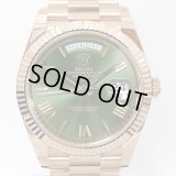 Rolex Daydate 40 Olive green 228235 "New 2021" Dial Everose Gold President Bracelet
