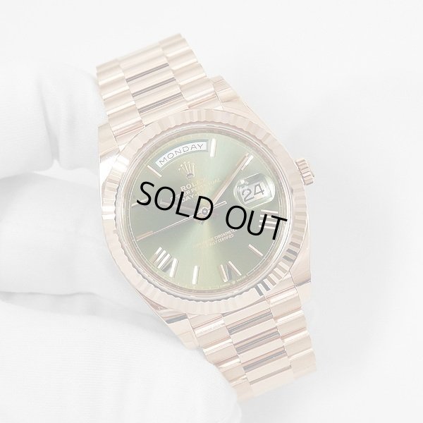 画像3: Rolex Daydate 40 Olive green 228235 "New 2021" Dial Everose Gold President Bracelet