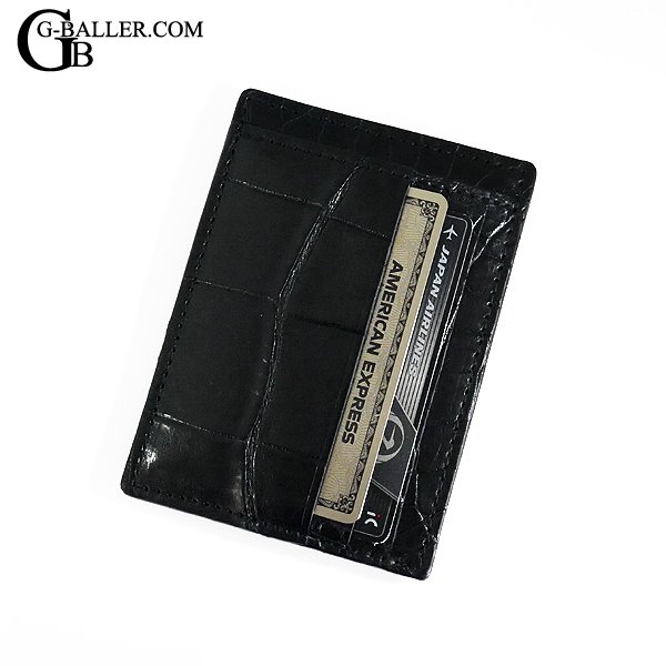 画像5: 本革 クロコダイル カードケース クロコ 名刺ケース マネークリップ付