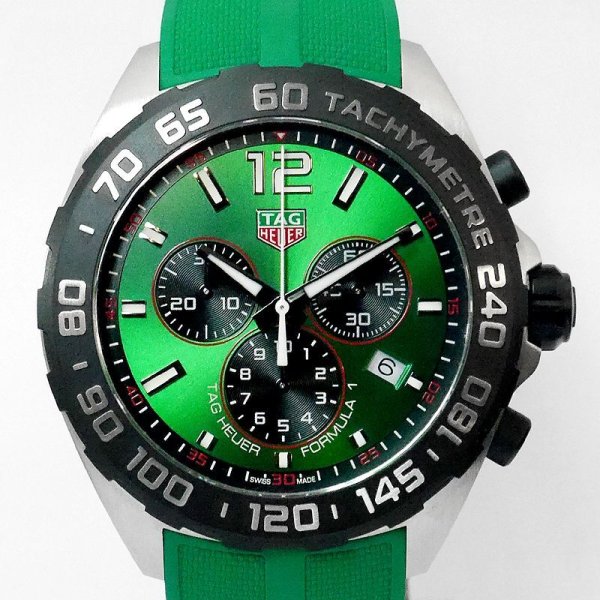 画像3: TAG HEUER Formula 1 Grenn Dial Chronograph CAZ101AP.FT8056