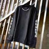 【新品 / XL / レシート付属】2025 CHROME HEARTS クロムハーツ SWTSHRT PLVR スウェット ネックロゴプリント スウェットトレーナー 黒 ブラック