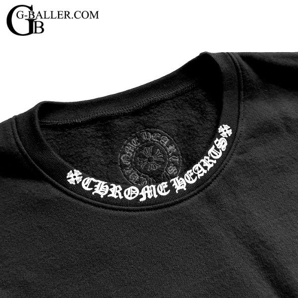画像3: 【新品 / XL / レシート付属】2025 CHROME HEARTS クロムハーツ SWTSHRT PLVR スウェット ネックロゴプリント スウェットトレーナー 黒 ブラック