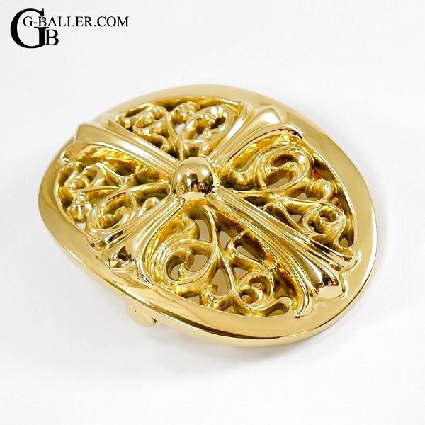 画像3: クロムハーツ クラシック オーバル クロス バックル スモール 22K ゴールド PVDコーティング