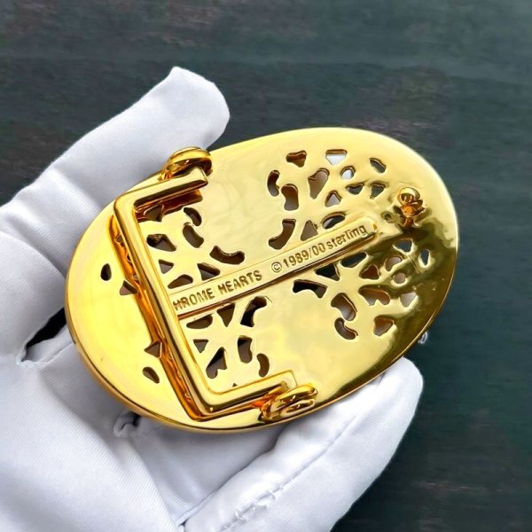 画像5: クロムハーツ クラシック オーバル クロス バックル スモール 22K ゴールド PVDコーティング