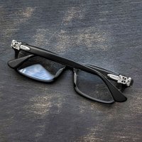 激レア クロムハーツ ダガー アイウェア 眼鏡 ダイヤ RUMPLEFORESKIN-A MBK マットブラック 純正 度無しレンズ