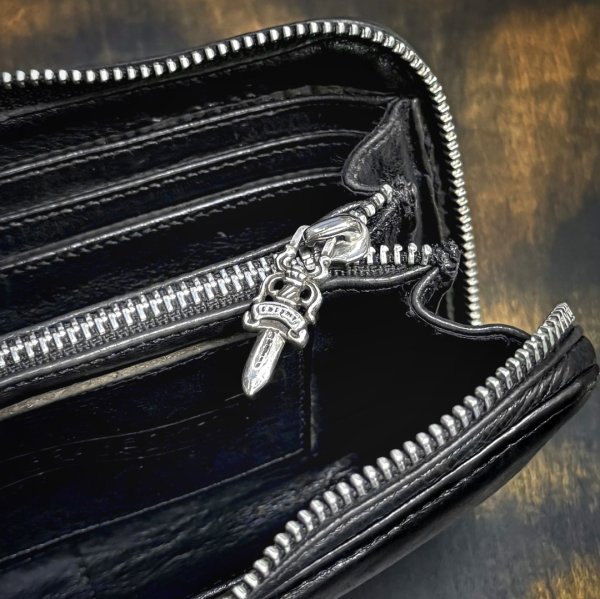 画像5: 【希少モデル / BOX付属】CHROME HEARTS クロムハーツ REC F ZIP BSフレア ラウンドジップ レザー ウォレット ブラック | 251110