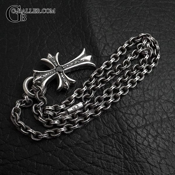 画像5: クロムハーツ CHクロス ブラックダイヤ チェーン18 SET