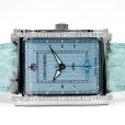 画像4: Cuervo y Sobrinos Prominente Date Ice Blue Dial & Leather Strap Diamond A1015