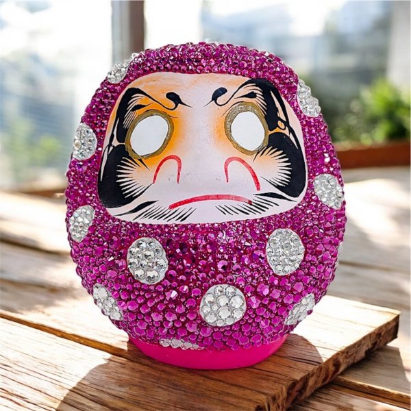 画像2: ダルマ DARUMA（Dot Pink）× スワロフスキー フルオーダー/カスタムオーダー 水玉 ドット柄