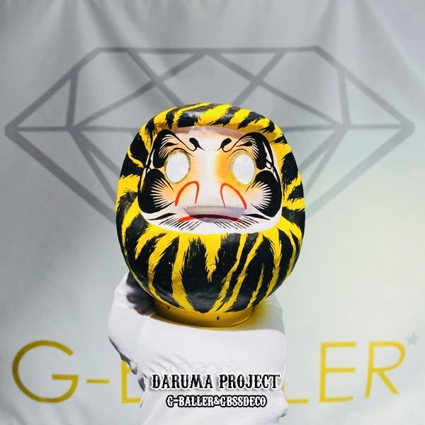 画像1: 【限定88個 / ハンドメイド】 ダルマ DARUMA AnimalSeries,トラ柄 ペイント タイガー 虎柄 G-BALLER&GBSSDECO