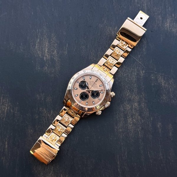 画像1: CHROME HEARTS (クロムハーツ)  x ROLEX (ロレックス) デイトナ 116505 22K ウォッチブレスレット サイズ直し コマ抜き