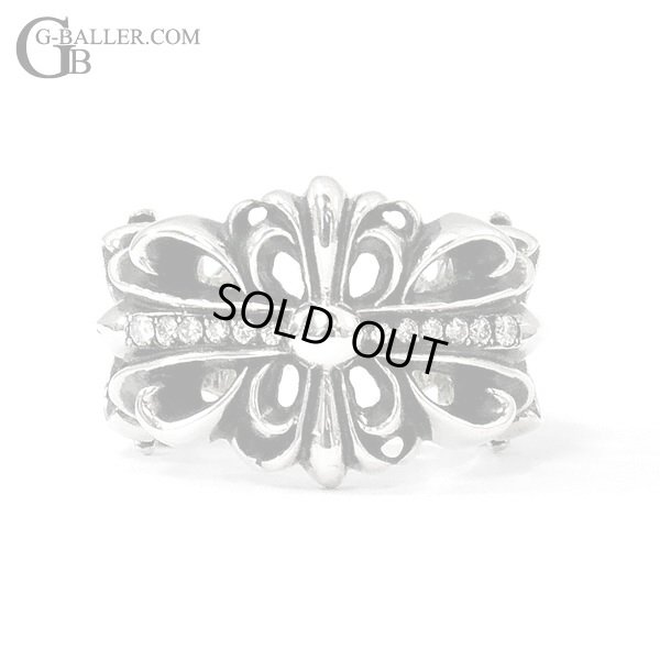 クロムハーツ ダブルフローラルクロスリング ダイヤモンド