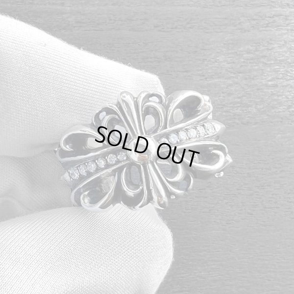 クロムハーツダイヤ ダブルフローラルクロスリング