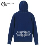 スワロフスキー デニム ジップパーカー ダブルクロス