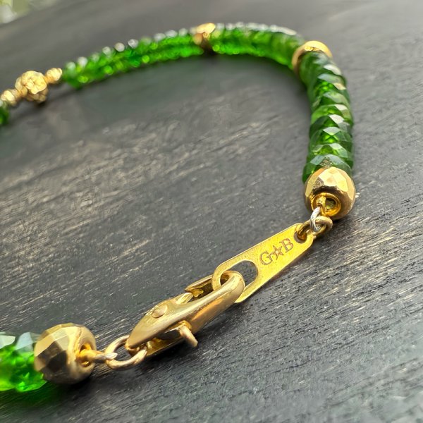 画像5: K18 CHROME DIOPSIDE イエローゴールド ブレスレット 天然ダイオプサイト（グリーン）