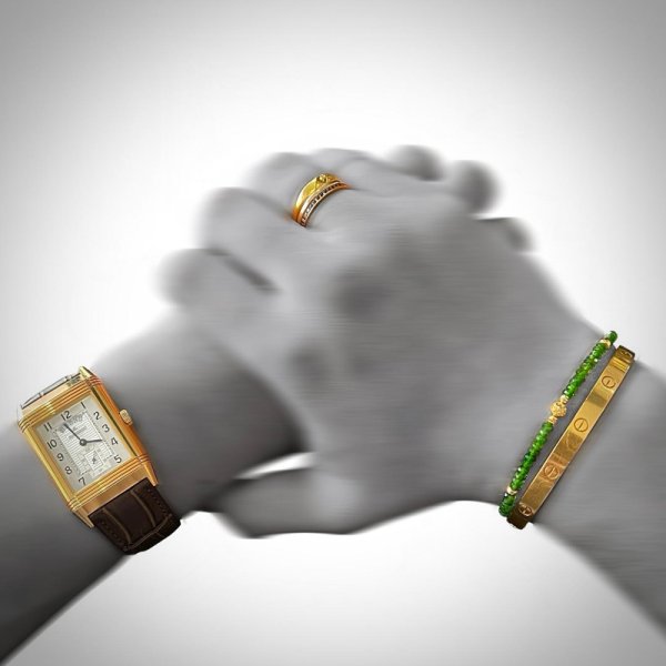 画像4: K18 CHROME DIOPSIDE イエローゴールド ブレスレット 天然ダイオプサイト（グリーン）