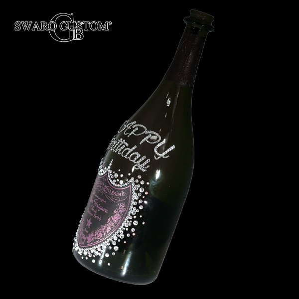 画像3: ドンペリデコ ピンク　スワロフスキー デコシャンパン