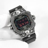 G-Shock Custom by G-BALLER | DW5600MS Cross&Skull Black Diamond