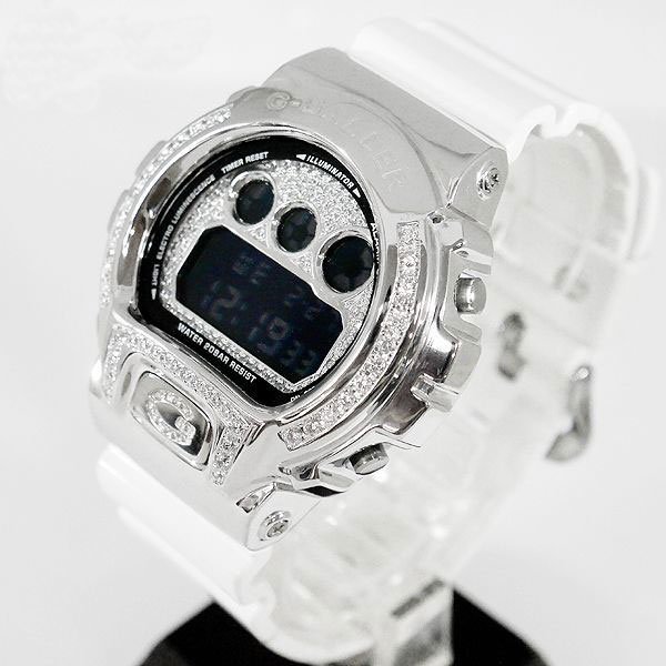 画像3: G-Shock Custom by G-BALLER | DW6900 DoubleLine Rhodium Coating Diamond