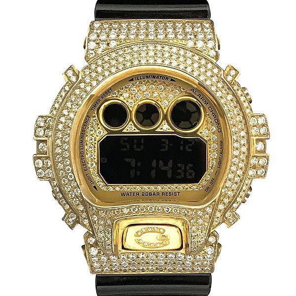 画像2: G-Shock Custom by G-BALLER | DW6900 Yellow Gold Coating Diamond