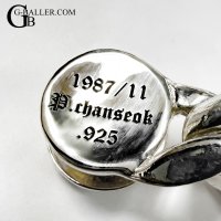 レーザー刻印 名入れ オールドイングリッシュ 英語 数字 ブレスレット 刻印オーダー