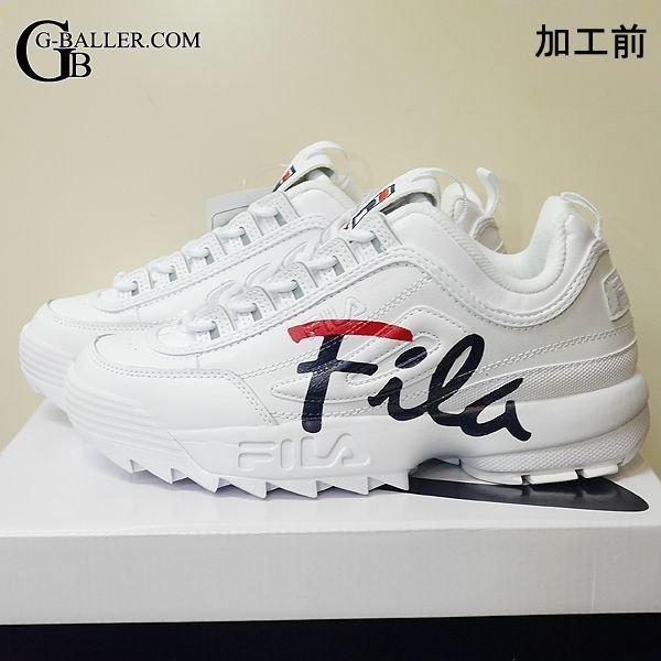 FILAのスニーカーをスワロフスキーでデコ致します。