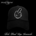 FUCK ハンドサイン スワロ キャップ スワロフスキー CAP