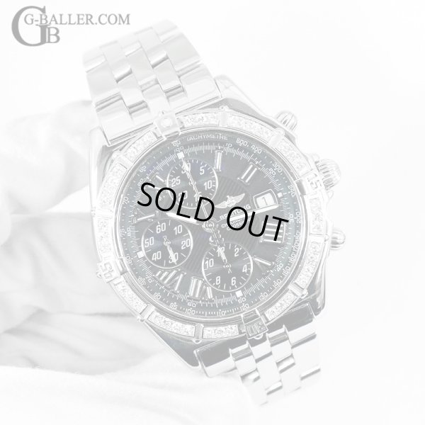 画像7: 【純正BOX / 純正ラバーベルト付属】BREITLING ブライトリング クロスウィンド ベゼルダイヤ ステンレスストラップ A13355 黒文字盤 ローマン / 23311