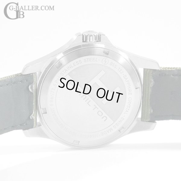 画像5: 【希少王冠ロゴ / 付属完備】ハミルトン カーキ キング 王冠マーク  黒文字盤 ナイロンベルト H644510 40mm /230121