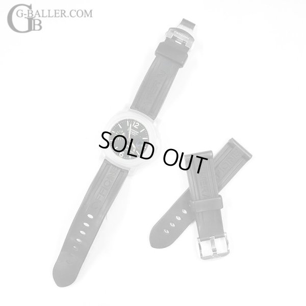 画像8: 【純正ラバーベルト/バックル付】PANERAI パネライ ルミノール ベゼルダイヤモンド パワーリザーブ デイト 黒文字盤 ラバーベルト / 240425