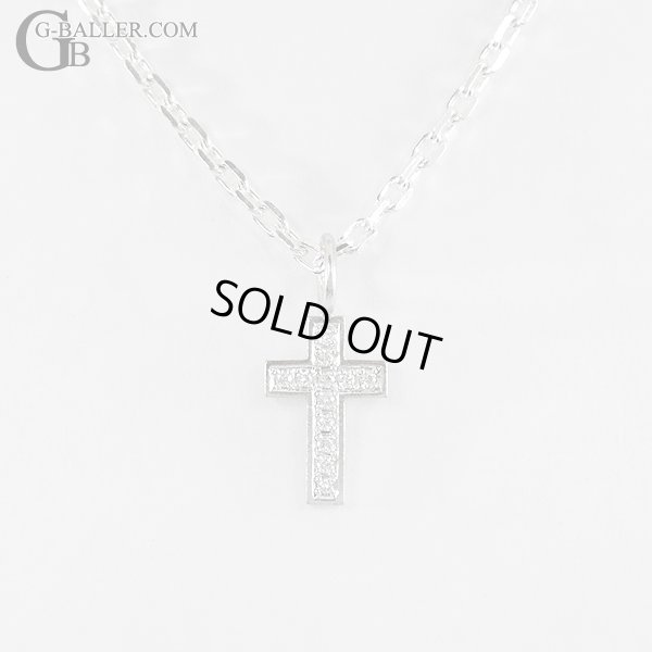 画像1: SJX DIAMOND CROSS CHARM K18 WG Ｍサイズ ダイヤペンダント ネックレストップ クロス 十字架 /2359