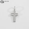 画像2: SJX DIAMOND CROSS CHARM K18 WG Ｍサイズ ダイヤペンダント ネックレストップ クロス 十字架 /2359 (2)