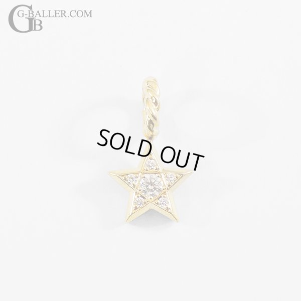 画像2: SJX DIAMOND STAR CHARM K18 YG 6ZC0136 ダイヤペンダント ネックレストップ スター 星 /2359