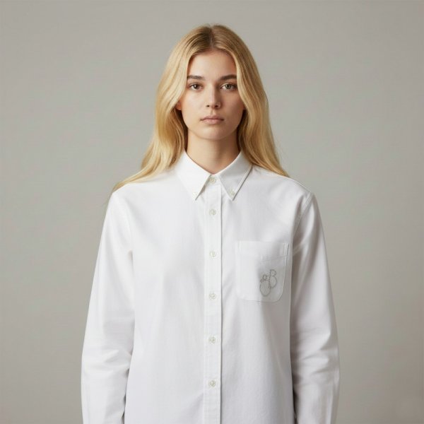 画像2: GB-Logo スワロフスキー ボタンダウンシャツ 　ユニセックスモデル