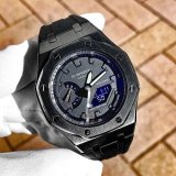 GA2100 カスタム カシオーク 黒 メタルベゼル ラバーベルト 本体 カスタムパーツ G-SHOCKカスタム SET