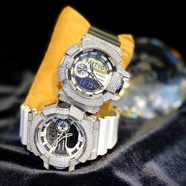 画像8: G-SHOCKカスタム GA-400-1 パンダ ハイパーカラーズ パヴェダイヤ 本体SET