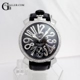 ガガミラノ マヌアーレ 48mm 8ダイヤ ブラックPVD カーボン 5013.01S