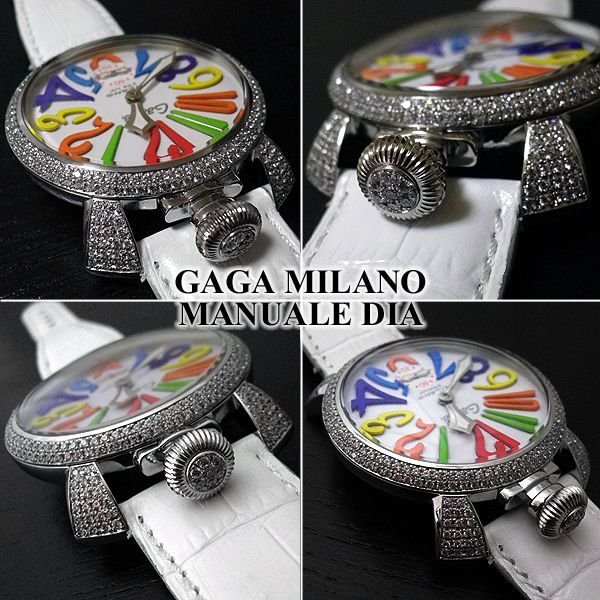 画像3: ガガミラノ　マヌアーレ 48mm 　ダイヤモンド　ＧaGa　MILANO　MANUALE フルダイヤ　gaga時計ダイヤ　アフターダイヤカスタム