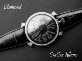 ガガミラノ　マヌアーレ 48mm Black 　ダイヤモンド　ダイヤ　