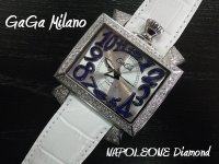 ガガミラノ　GaGa　MILANO Napoleone48m フルダイヤ　　gaga時計 ナポレオーネ48m