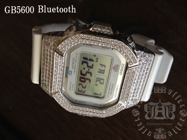 画像2: GB5600aa White レア カスタム 本体セット！！ WHITE DIAMOND Ｇショックカスタム GB BLUETOOTH カスタム 世界初のブルートゥース G-SHOCKカスタム！