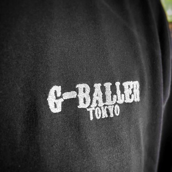 画像3: G-BALLER TOKYO Heavy Weight T-Shirt 5.6oz Black "刺繍ロゴ"