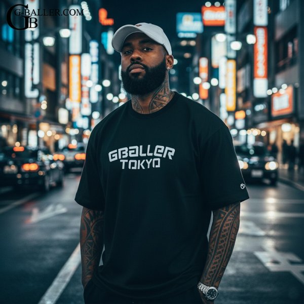 画像1: G-BALLER Swarovski Novelty T-shirts ジーボーラー ワンポイント スワロフスキーTシャツ 