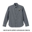 画像1: ギンガムチェック　GB STAR　ワッペン　ロゴ　シャツ　３カラー　 (1)