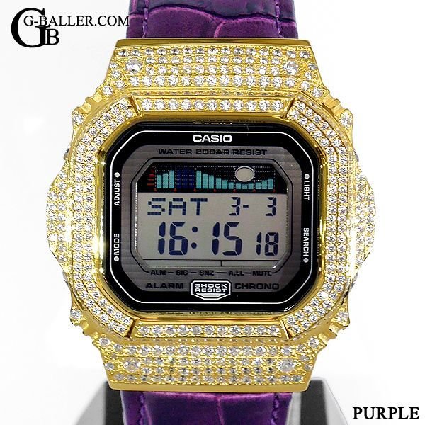 G-SHOCKカスタム レザーベルト紫
