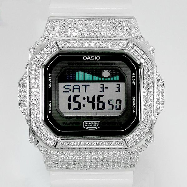 画像2: G-Shock Custom by G-BALLER | GLX-5600 Rhodium Coating Diamond