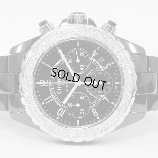 画像4: Chanel J12 Chronograph 41mm Black Ceramic Diamond Bezel