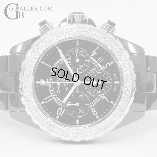 画像3: 【純正ソフトケース / ギャランティ / 取扱説明書】CHANEL シャネル J12 ベゼルダイヤ クロノグラフ 黒 ブラックセラミック 41mm メンズ | 250616