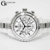 J12クロノ バゲットダイヤベゼル フルダイヤ CHANEL H1007